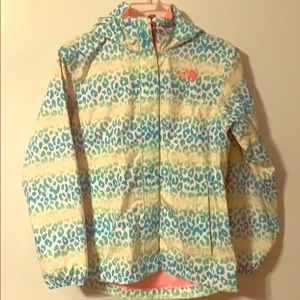 Cheetah print rain jacket from the North Face
